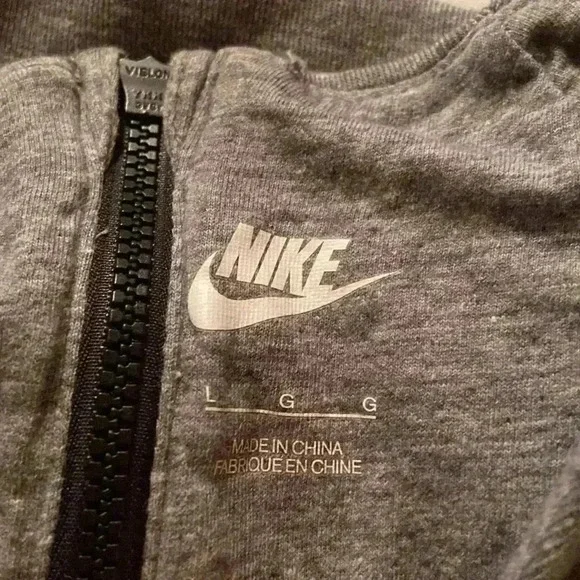 Nike Team USA Women's Gray Short Sleeve Fleece Crew Neck Sweatshirt Large - Picture 5 of 8